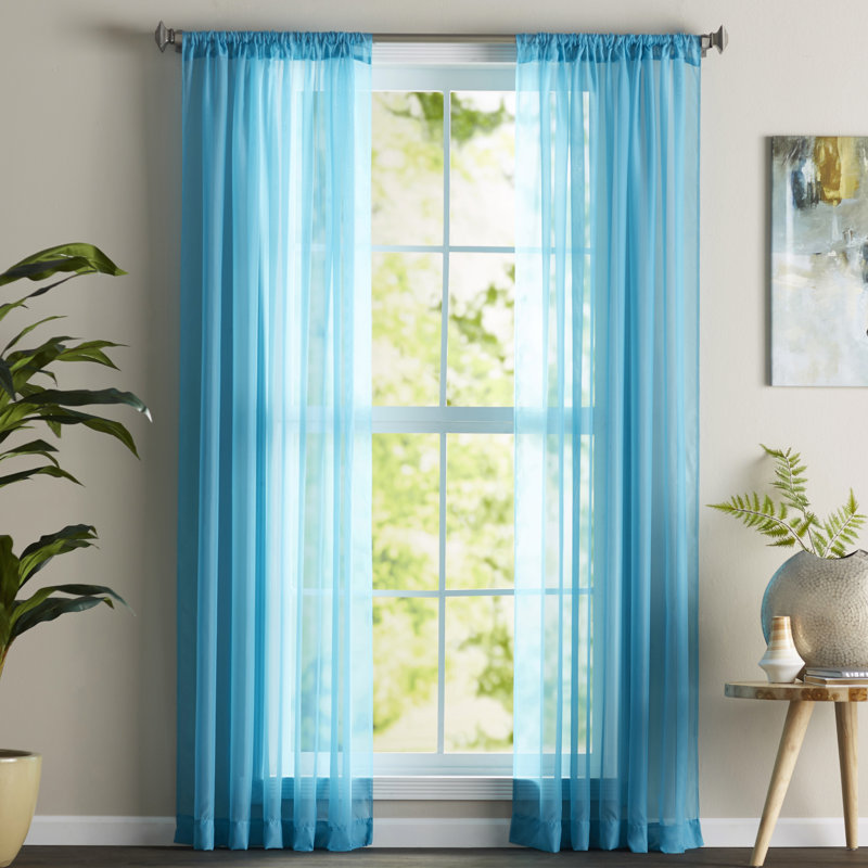 Wayfair Basics™ Wayfair Basics Solid Sheer Rod Pocket Curtain Panels